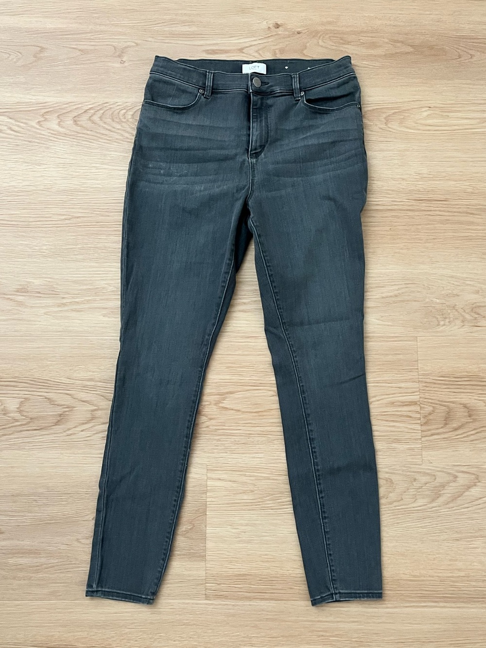LOFT Women's Charcoal Black Skinny Jeans